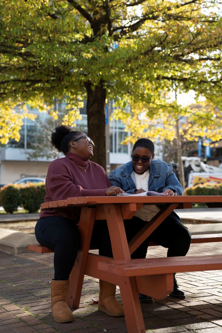 Students in the plaza
